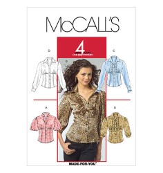 5522 MCCALLS 4 POETIC PRINCESS SS-LS RUFFLE BUBBLE SHIRT PATTERN 6-20 2 SIZES choice uncut